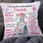 Personalized Mom Grandma Son Daughter Grandson Granddaughter Baby Elephant Pillow