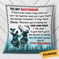 Personalized Hunting Lovers, Gift For Wife Girlfriend, Deer Hunting Husband Boyfriend, Anniversary Gift, Deer Couple Together Pillow