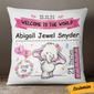 Personalized Elephant Baby Mom Grandma Son Grandson Daughter Granddaughter Pillow