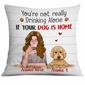 Personalized Gift For Dog Lovers, Dog Lady Gift, Christmas Gift, Dog Mom Not Drinking Alone Pillow