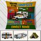 Personalized Camping Family Campsite Pillow