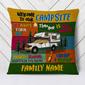 Personalized Camping Family Campsite Pillow
