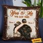 Personalized Deer Hunting Couple You And Me We Got This Pillow
