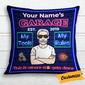 Personalized Grandpa Dad Garage Man Cave Pillow