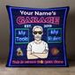 Personalized Grandpa Dad Garage Man Cave Pillow