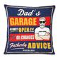 Personalized Garage Dad Grandpa Pillow