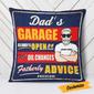 Personalized Garage Dad Grandpa Pillow