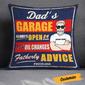 Personalized Garage Dad Grandpa Pillow
