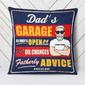 Personalized Garage Dad Grandpa Pillow