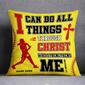 Personalized Softball Player Gifts, Gift for Softball Player, I Can Do All Things Through Christ Pillow