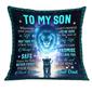 Personalized Dad Grandpa To My Son Grandson Lion Pillow