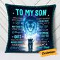 Personalized Dad Grandpa To My Son Grandson Lion Pillow