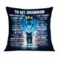 Personalized Dad Grandpa To My Son Grandson Lion Pillow