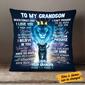 Personalized Dad Grandpa To My Son Grandson Lion Pillow