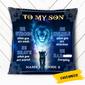 Personalized Dad Grandpa To My Son Grandson Lion Pillow