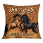 Personalized Anniversary Gift, Valentine Gift, Husband And Wife, Couple, Horse Couple Love Pillow