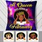 Personalized Birthday Gifts For Her, Afro Birthday, A Queen Was Born In Pillow