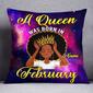 Personalized Birthday Gifts For Her, Afro Birthday, A Queen Was Born In Pillow
