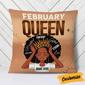 Personalized African Birthday Queen Gifts, Melanin Queen Powerful Woman Pillow, Happy Birthday Afro Girl