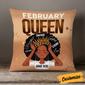 Personalized African Birthday Queen Gifts, Melanin Queen Powerful Woman Pillow, Happy Birthday Afro Girl