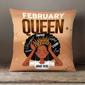 Personalized African Birthday Queen Gifts, Melanin Queen Powerful Woman Pillow, Happy Birthday Afro Girl