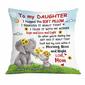 Personalized Elephant Mom Grandma To Daughter Granddaughter Son Grandson Hug This Pillow