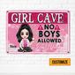 Personalized Girl Cave Dad Allowed Daughter Granddaughter Metal Sign