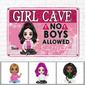 Personalized Girl Cave Dad Allowed Daughter Granddaughter Metal Sign