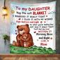 Personalized Bear Daughter Hug This Blanket