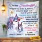 Personalized Mom Grandma Daughter Granddaughter Son Grandson Unicorn Blanket