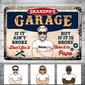 Personalized Garage Dad Grandpa Metal Sign