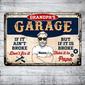 Personalized Garage Dad Grandpa Metal Sign