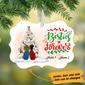 Personalized Besties Forever Christmas MDF Ornament
