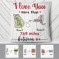 Personalized Long Distance  Pillow