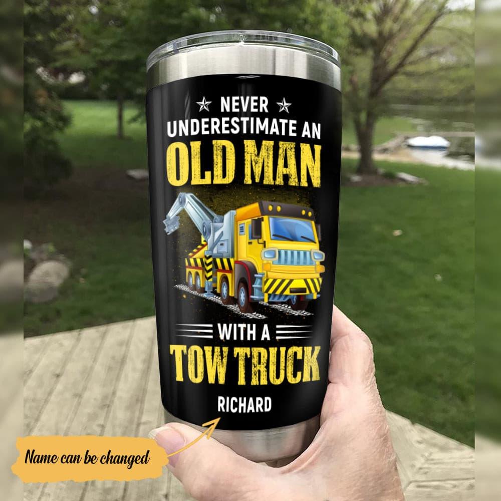 Personalized Tow Truck Steel Tumbler