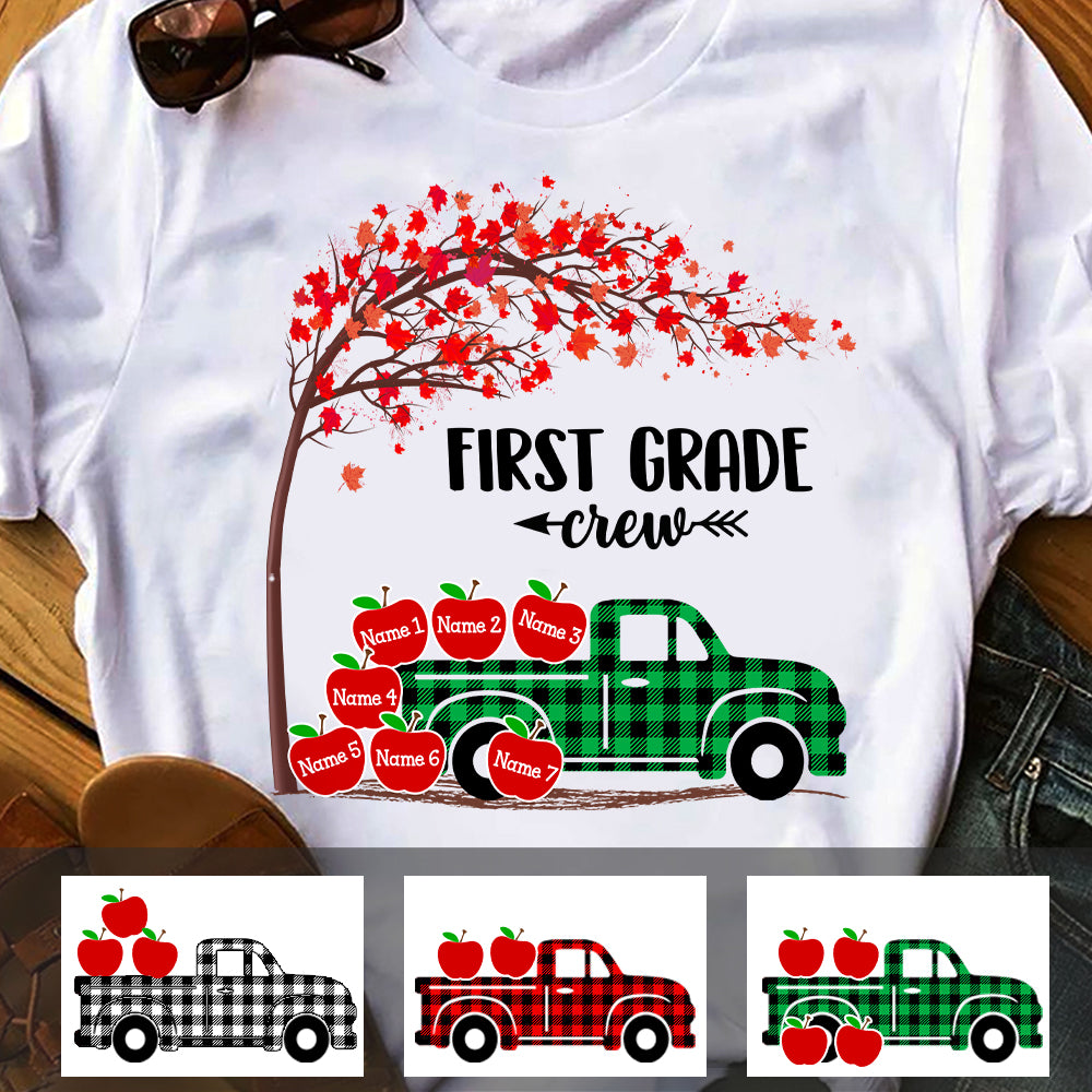 Personalized Teacher Apple Squad T Shirt
