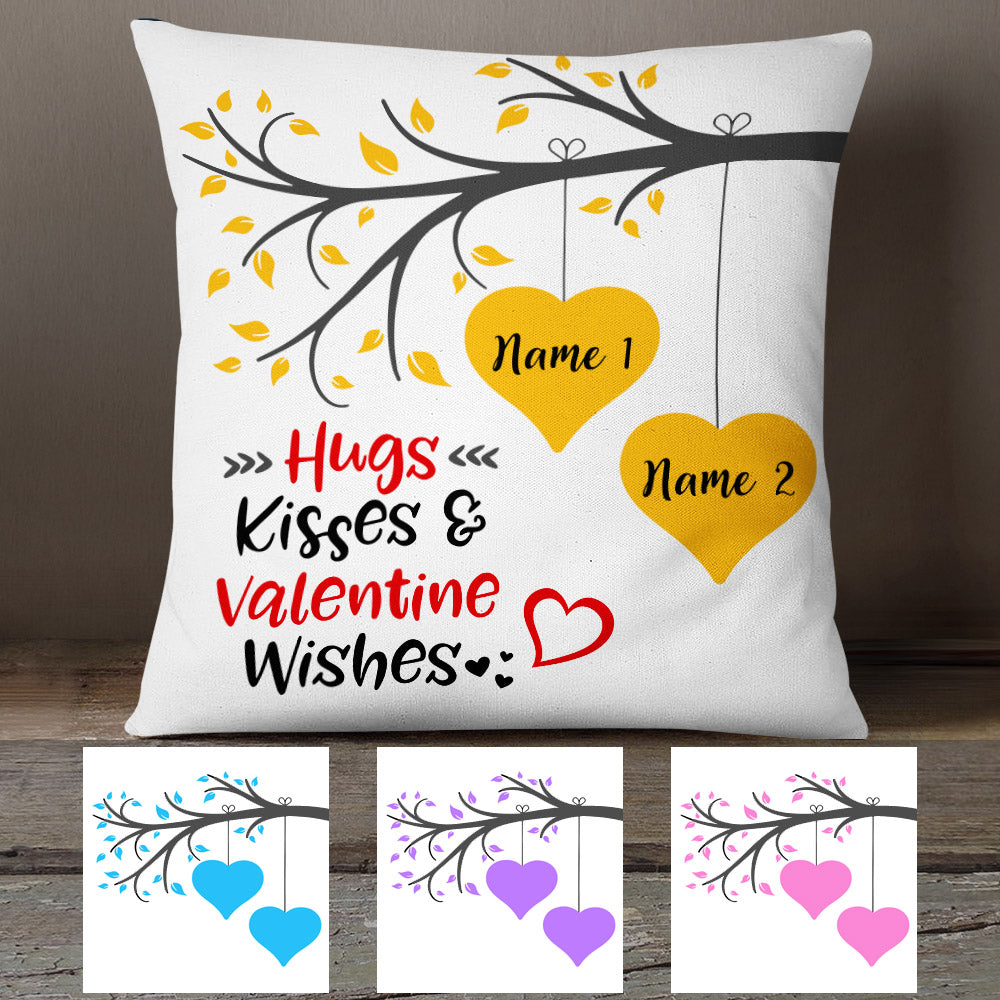 Personalized Couple Valentine Wishes Pillow - Thegiftio UK