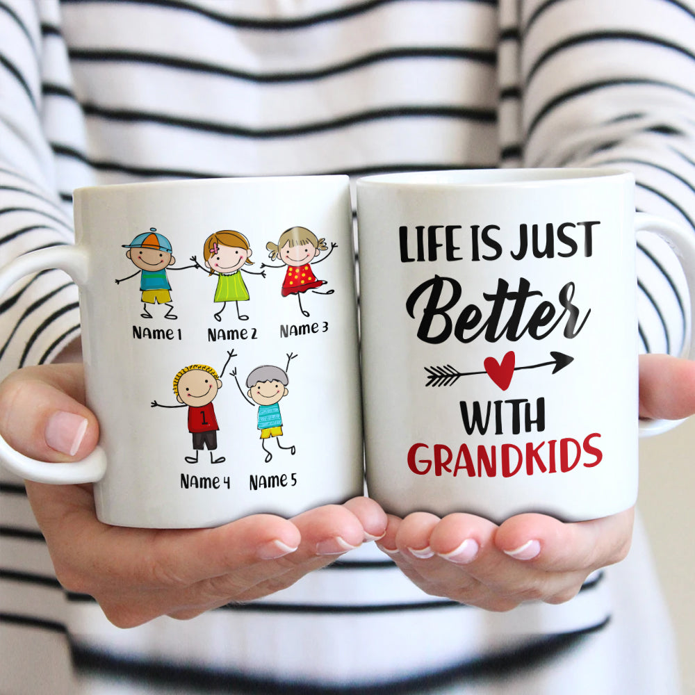 Personalized Grandma Grandpa Life Better Mug - Thegiftio