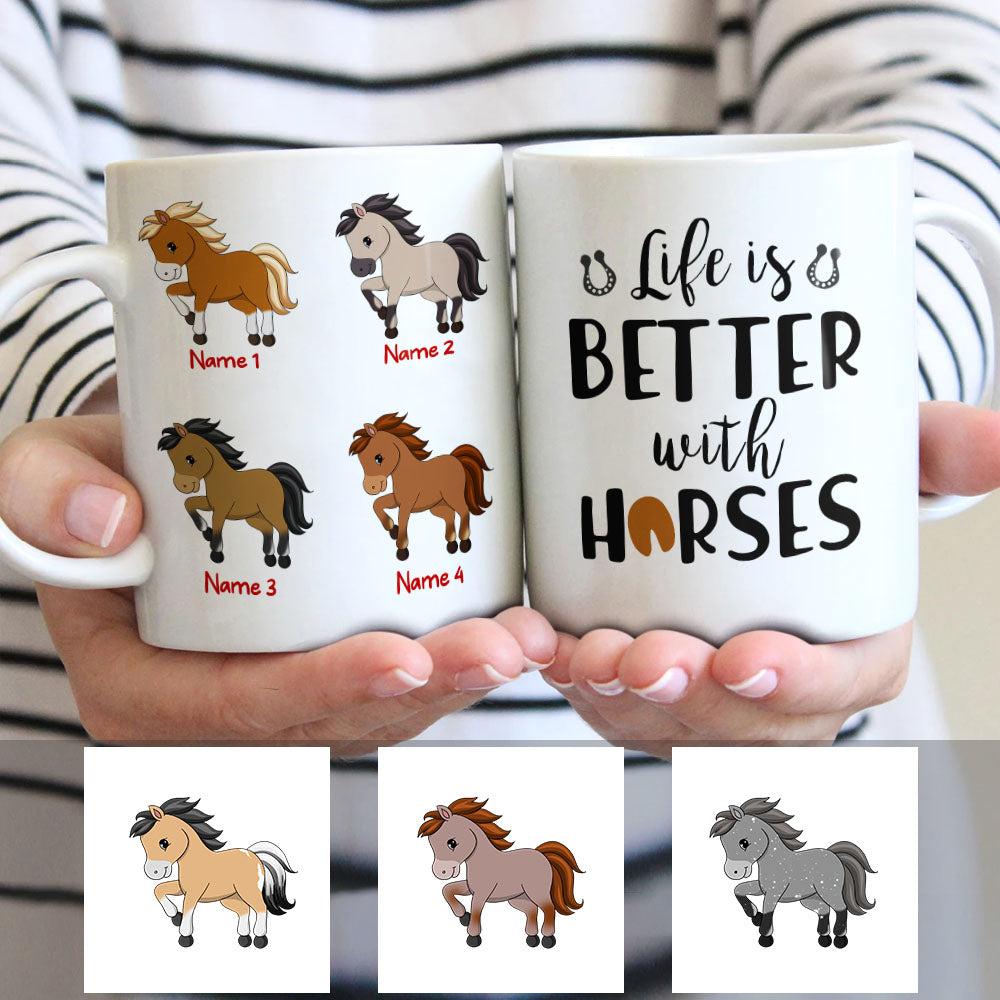 Personalized Horse Life Better Mug - Thegiftio UK