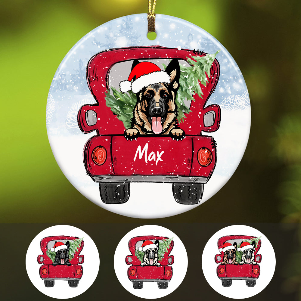 Personalized German Shepherd Dog Christmas 2021 Ornament - Thegiftio UK