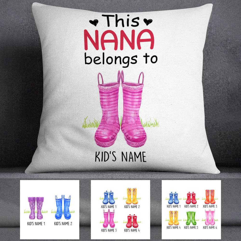 Personalized This Grandma Belongs To Boots  Pillow