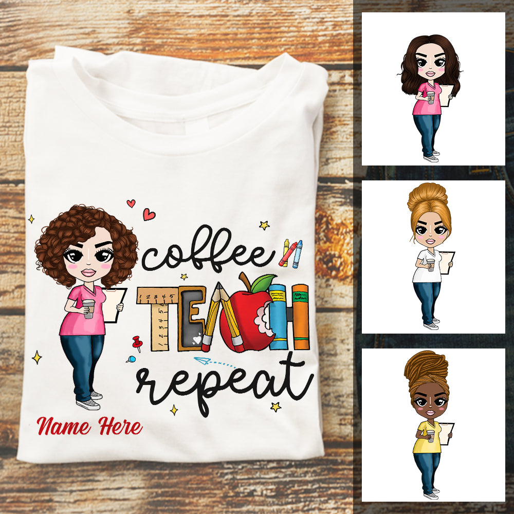 Personalized Teacher Back To School Coffee Teach T Shirt
