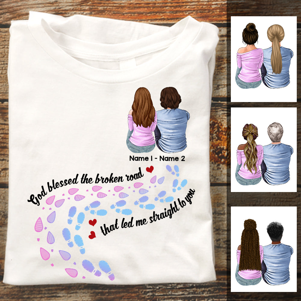 Personalized Love Couple God Blessed Husband Wife T Shirt - Thegiftio UK