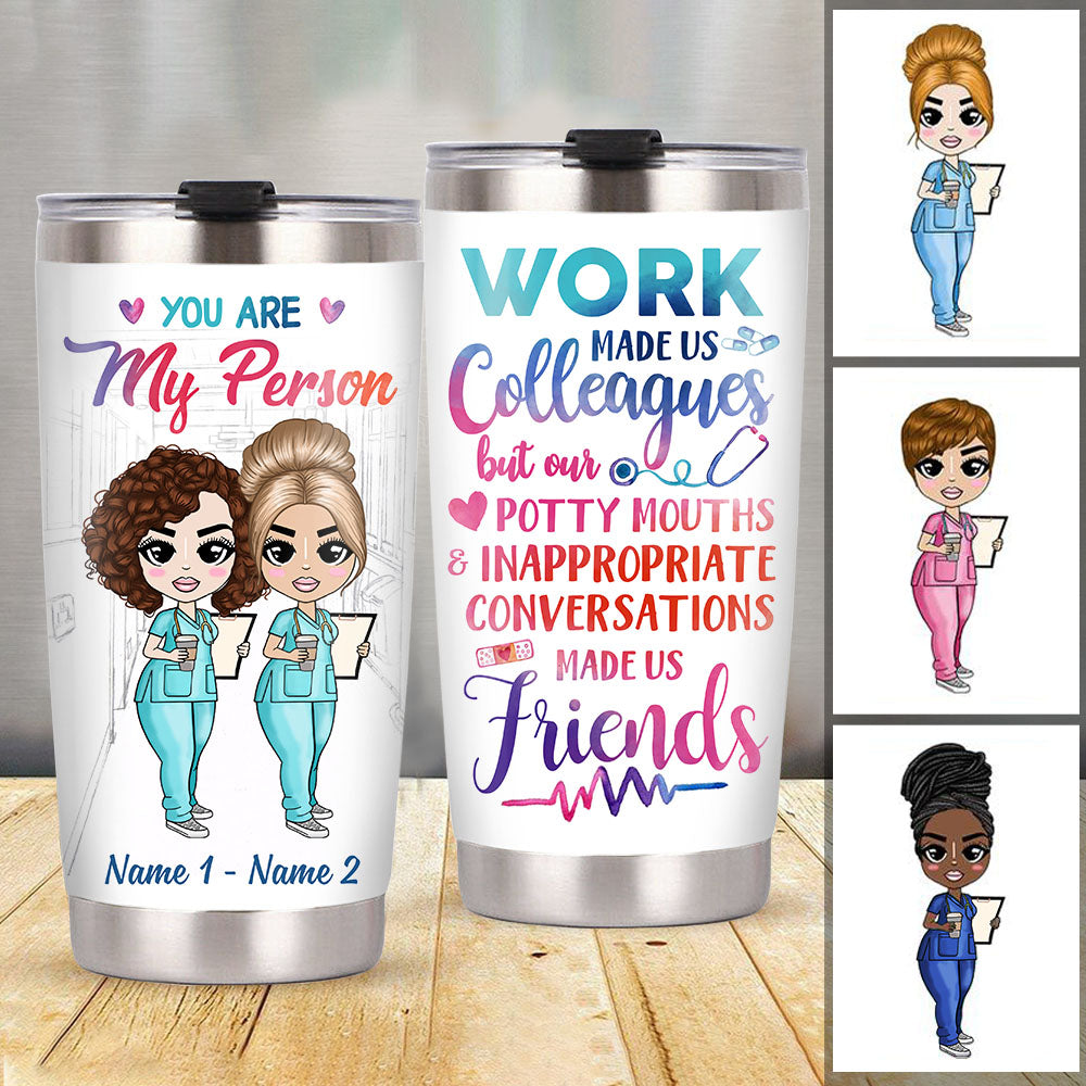 Personalized Gift for Nurse, Gift For Girl Friend, Xmas Gift For Nurse, Christmas Gift, Nurse Friends Steel Tumbler - Thegiftio UK