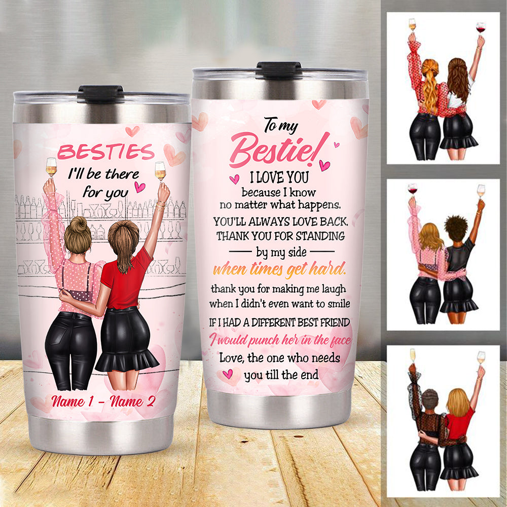 Personalized Friends Be There For You Steel Tumbler - Thegiftio UK