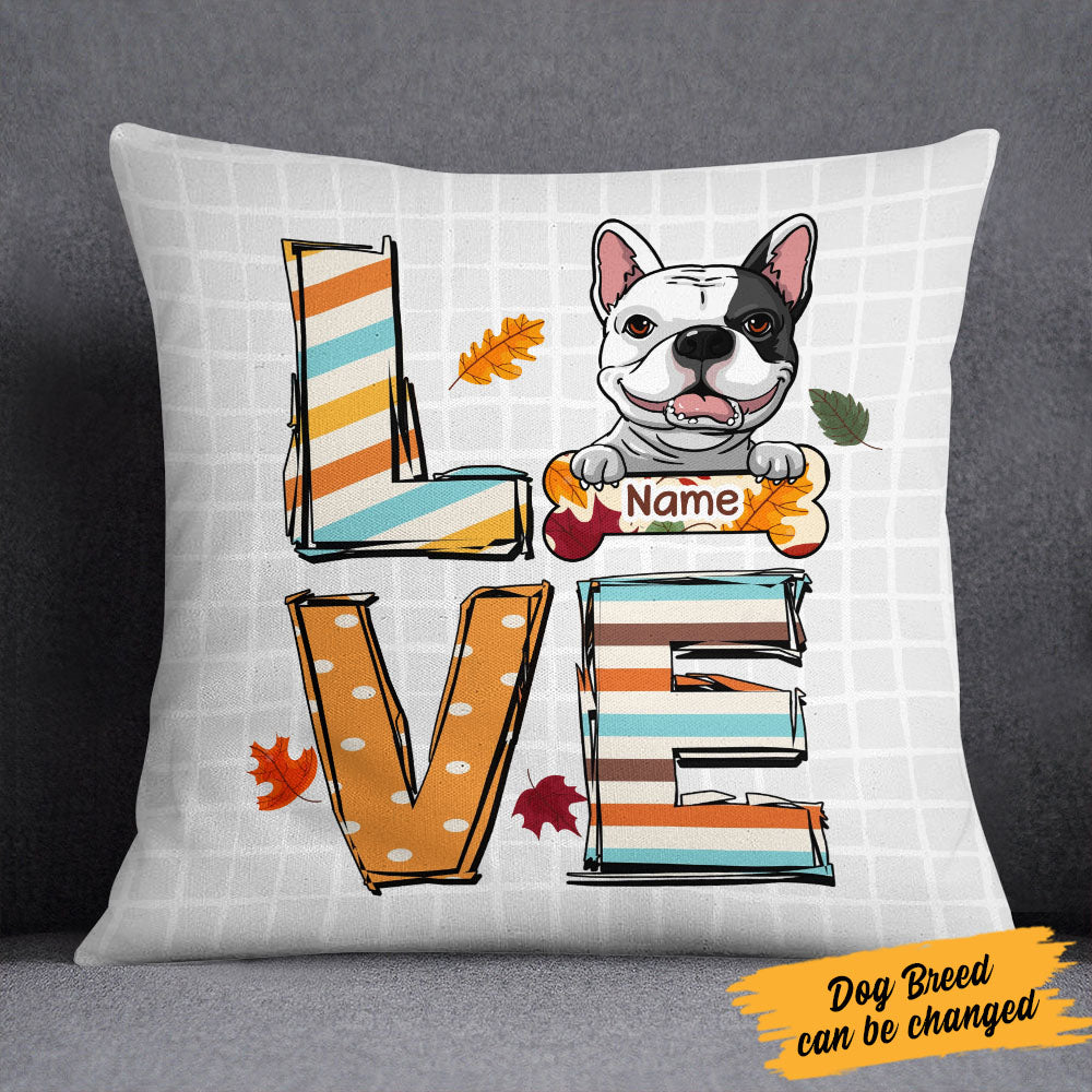Personalized Dog Fall Halloween Pillow