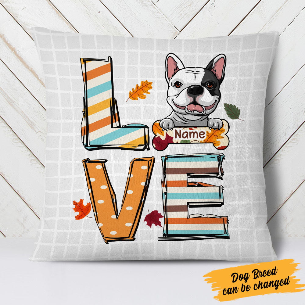 Personalized Dog Fall Halloween Pillow