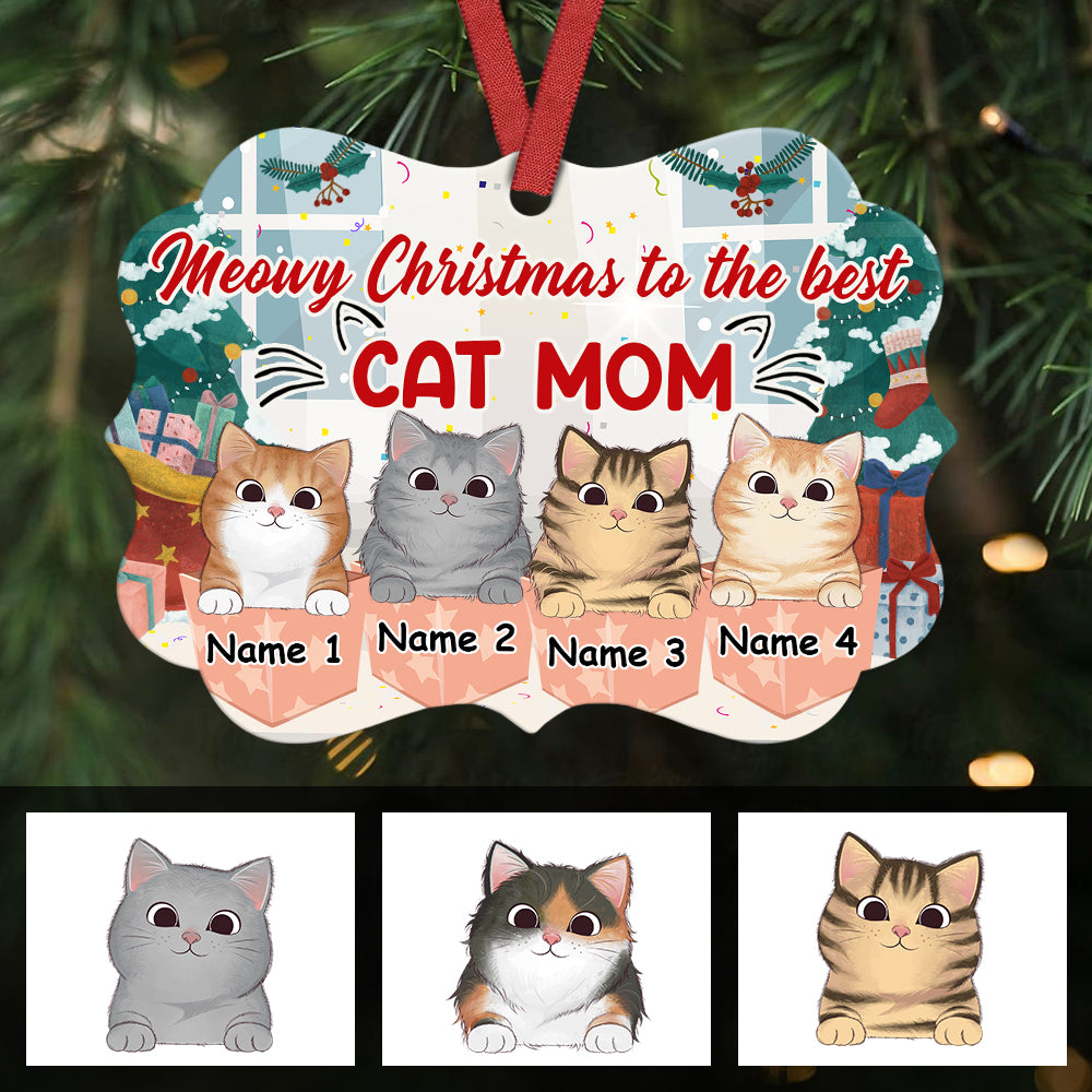 Personalized Christmas Cat Benelux Ornament