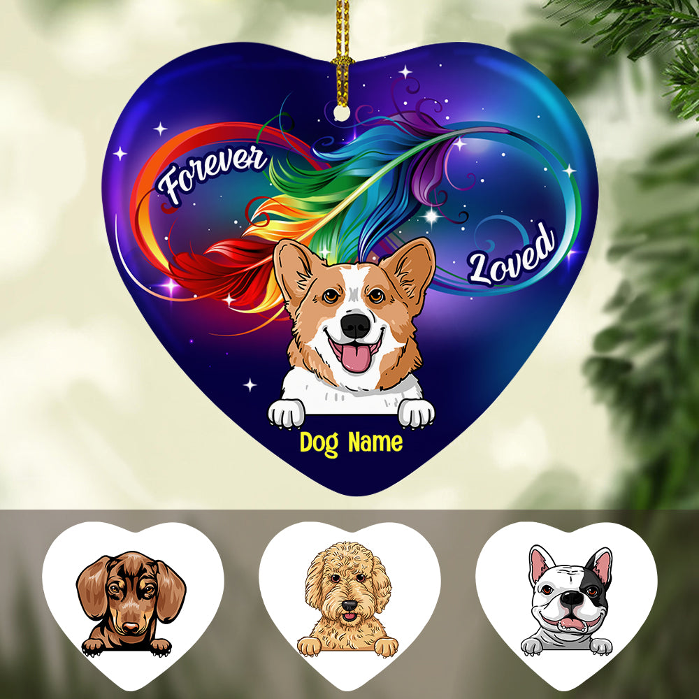 Personalized Dog Lovers Memorial Gift, Dog Memo Christmas Heart Ornament - Thegiftio UK