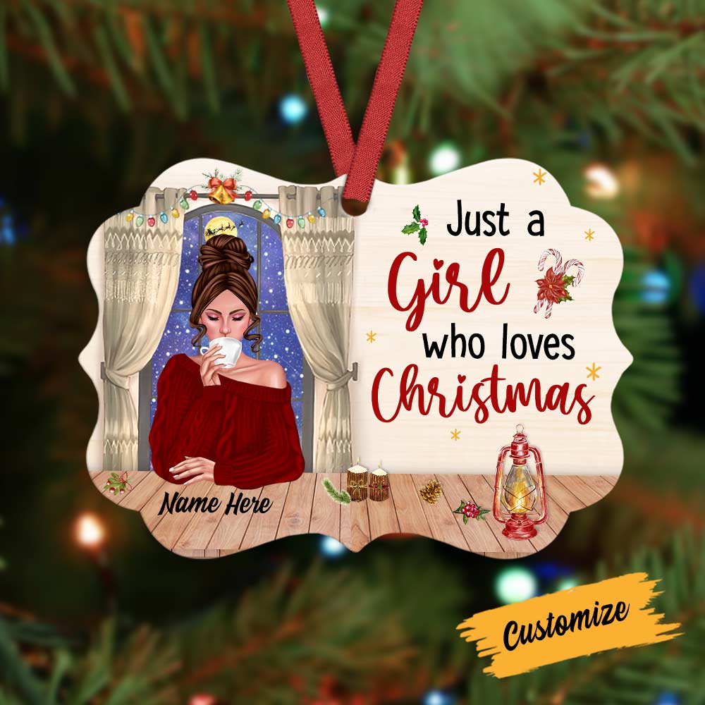 Personalized Girl Love Christmas Benelux Ornament